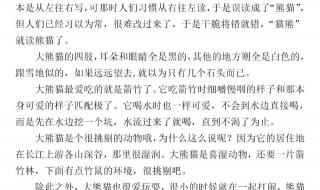 熊猫的作文 熊猫的作文